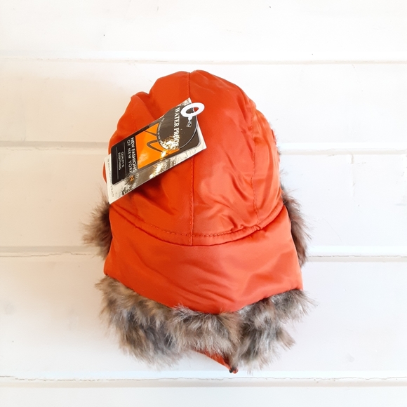 Orange Trooper Trapper Faux Fur Winter Hat - Picture 7 of 7